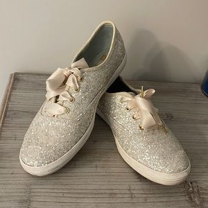 White Sparkle Kate Spade Keds